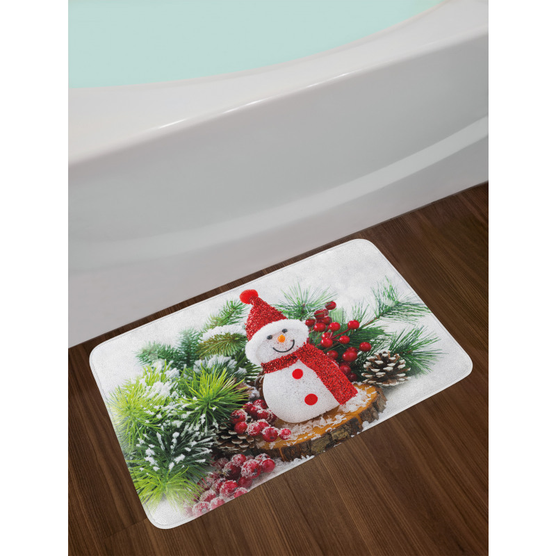 Funny Snowman Bath Mat