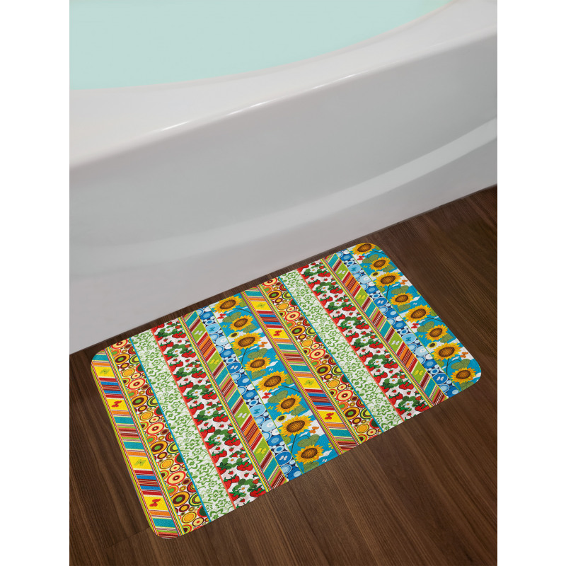 Patchwork Style Spring Bath Mat