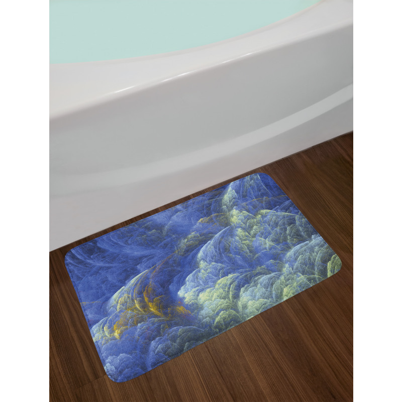 Trippy Blurry Shapes Bath Mat