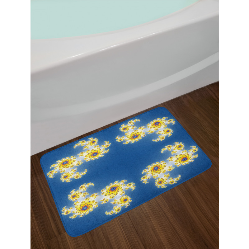 Floral Psychedelic Art Bath Mat