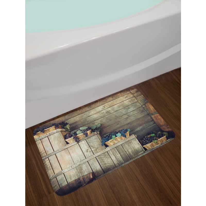 Wooden Ivy Florals Bath Mat