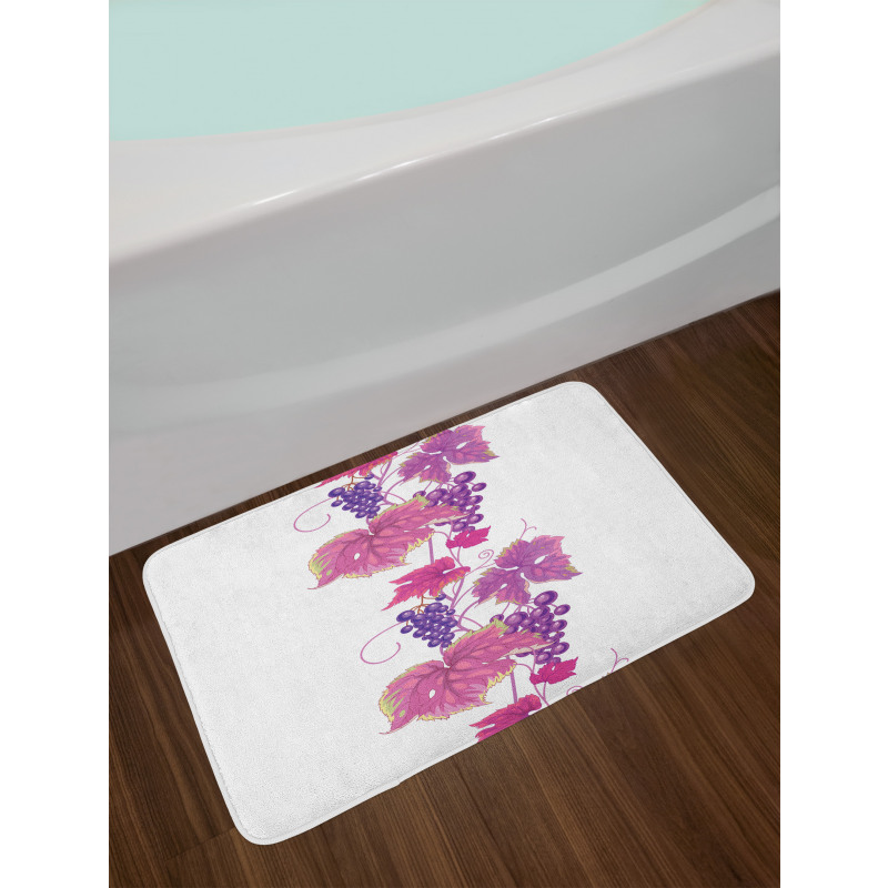 Vibrant Leaf and Plant Bath Mat