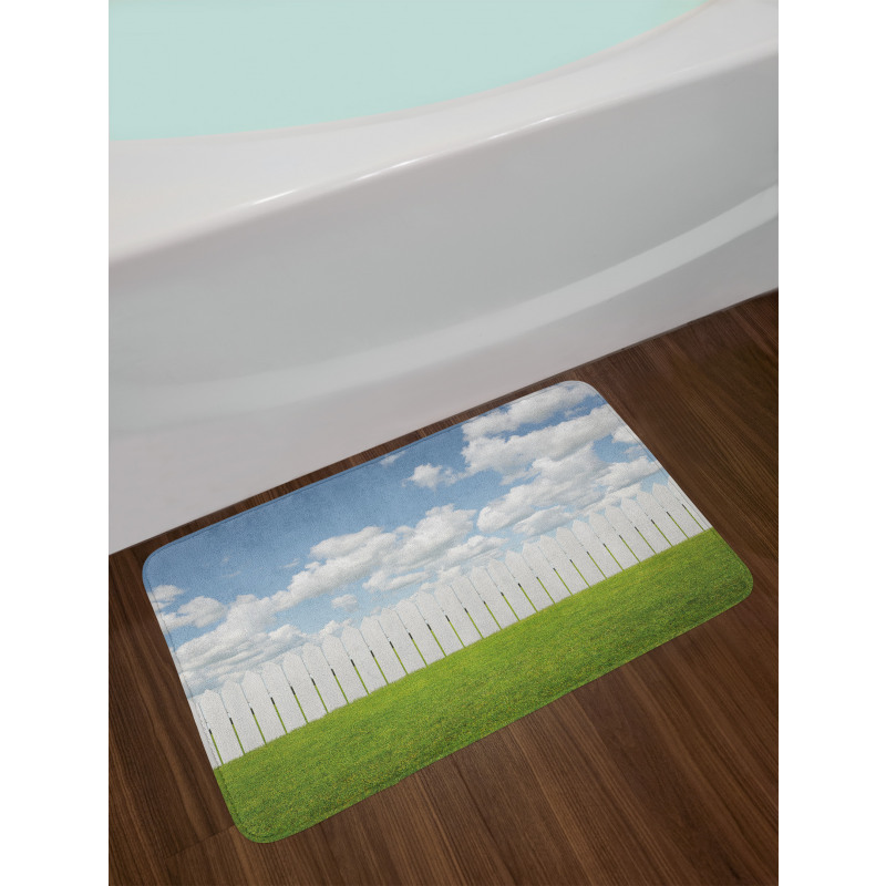 Sky with Clouds Farm Bath Mat