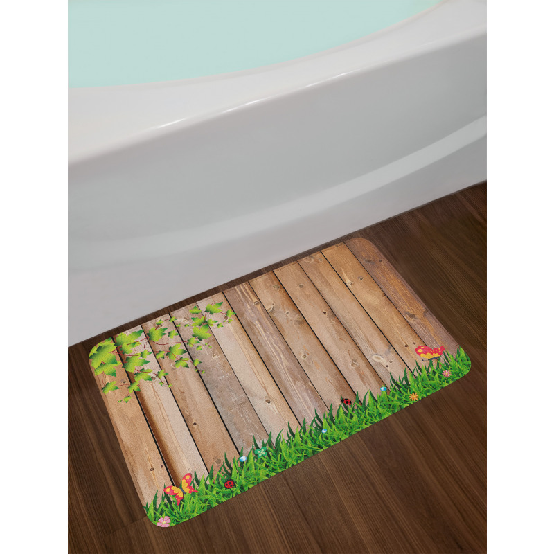 Spring Season Ladybug Bath Mat