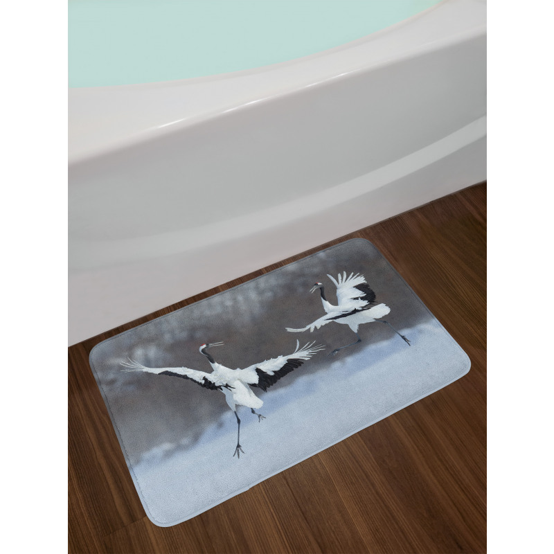 Romantic Bird Wings Bath Mat