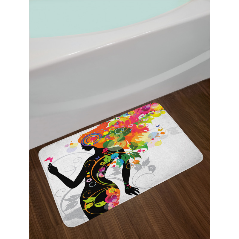 Butterfly Leaf Spring Bath Mat