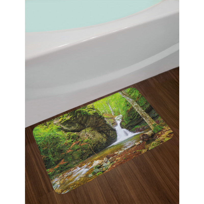 Spring Waterfall Nature Bath Mat