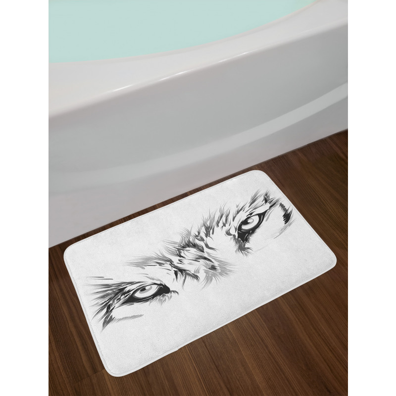 Winter Animal Wild Wolf Bath Mat