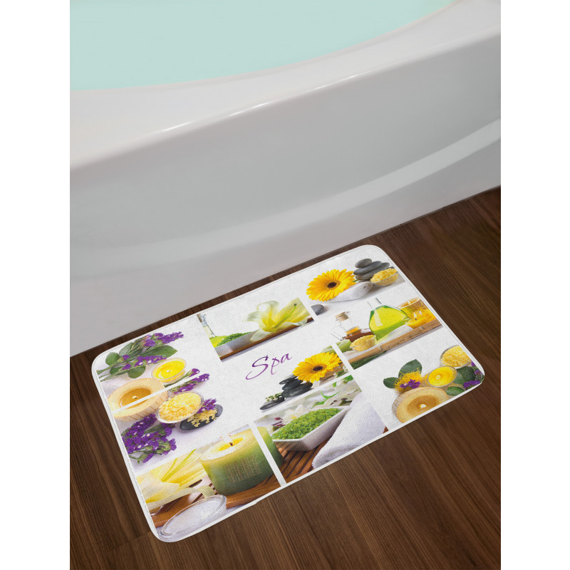 Happy Day with Flowers Bath Mat