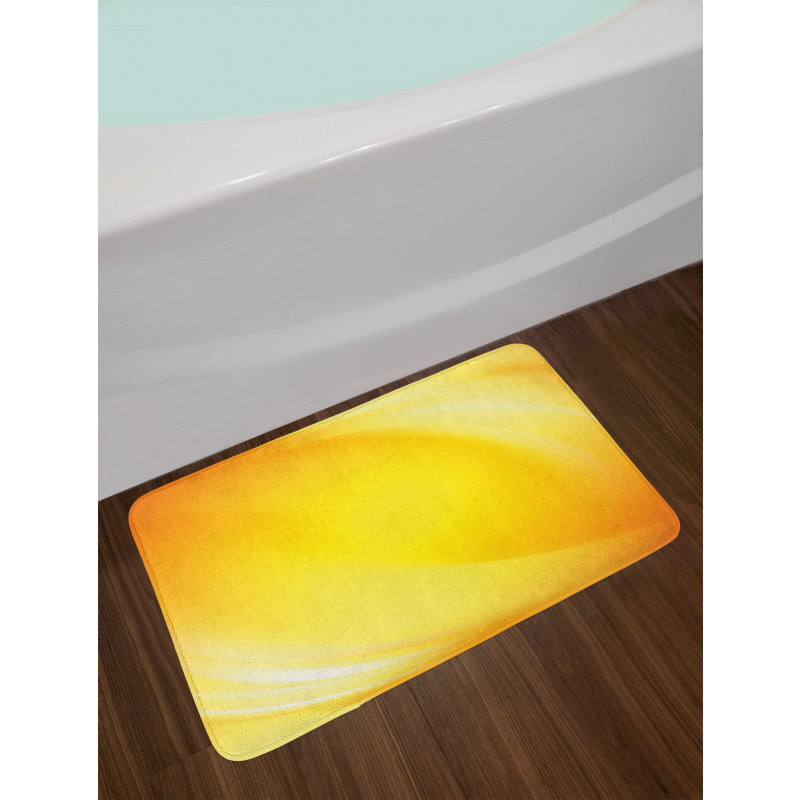 Yellow Lines Ombre Bath Mat