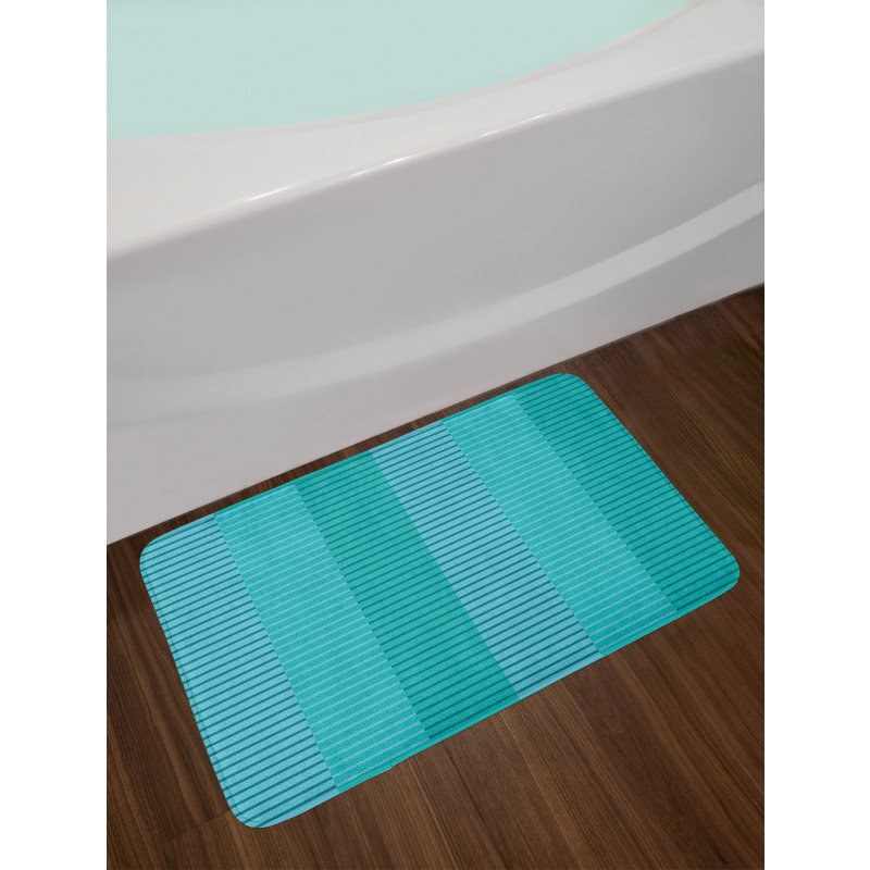 Digital Stripes Lines Bath Mat