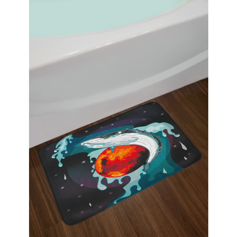 Whale and Fisher Sailor Bath Mat