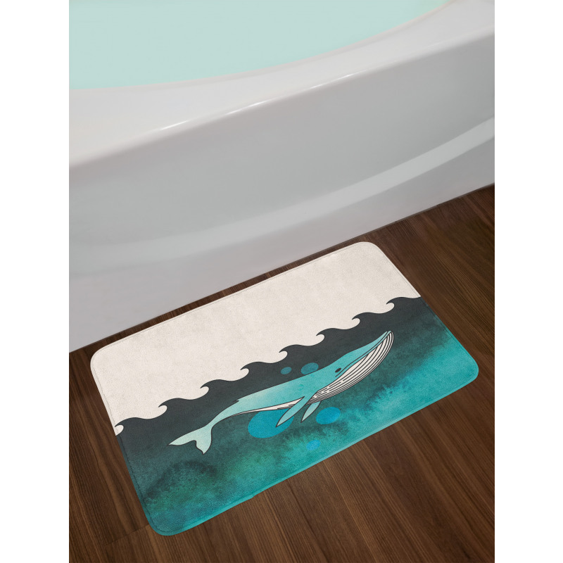 Whale near Palm Island Bath Mat