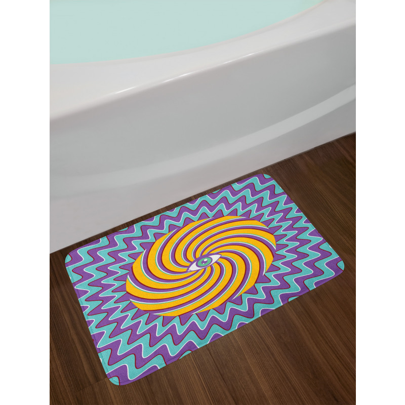 Color Hypnotic Circles Bath Mat