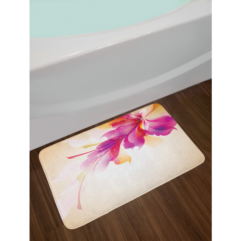 Floral Point and Leaf Bath Mat