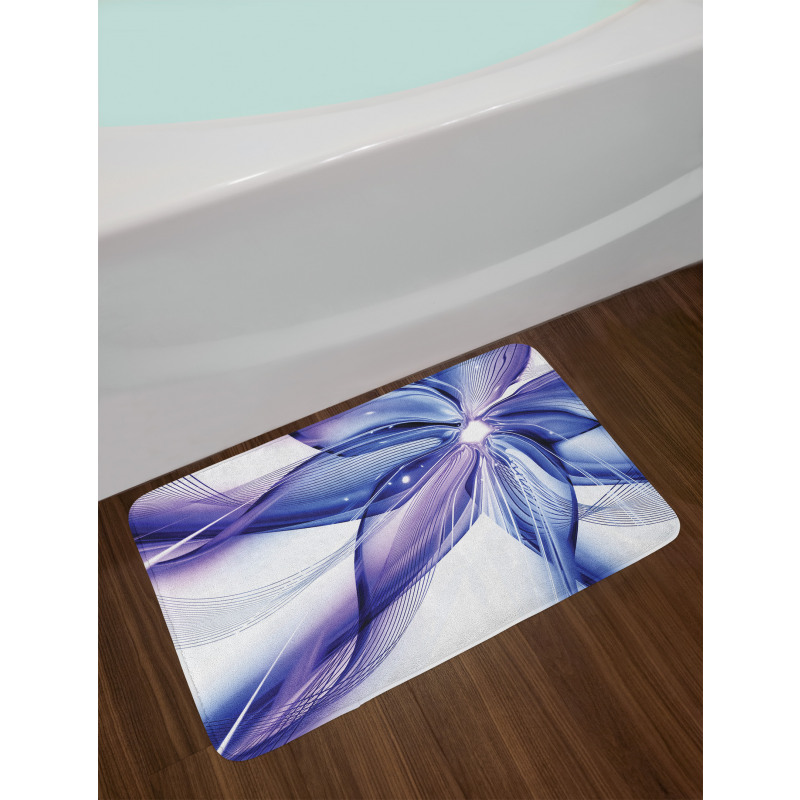 Geometric Flowers Bath Mat