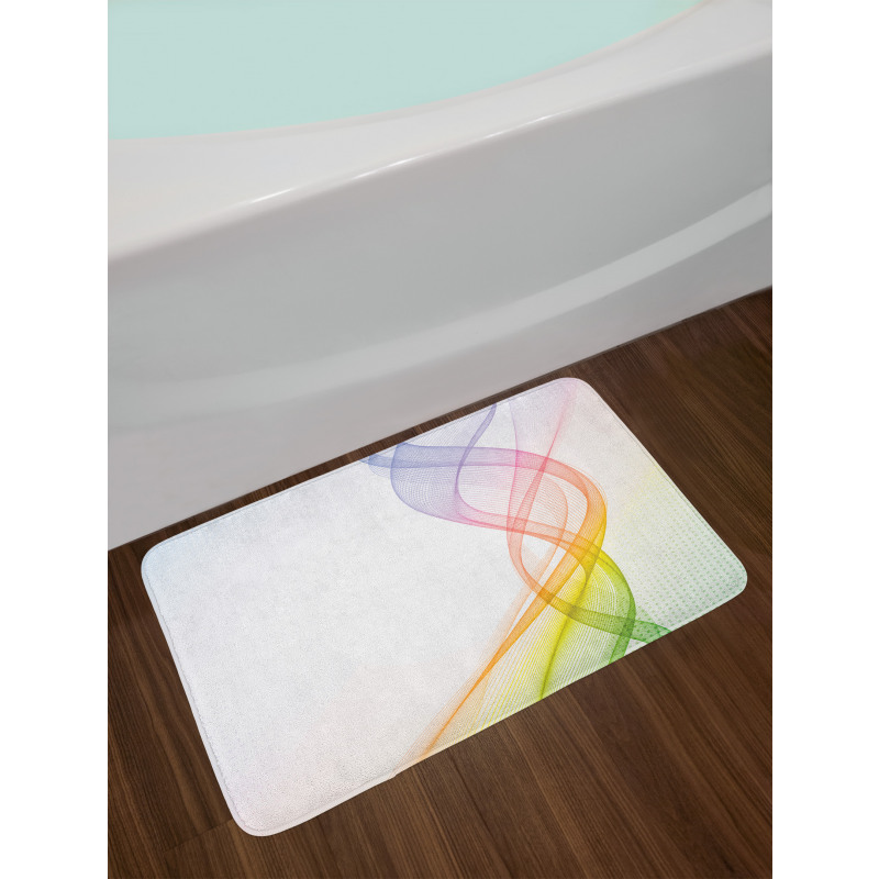 Rainbow Wavy Smoke Bath Mat