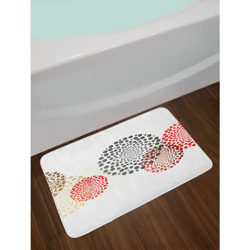 Circled Modern Dots Bath Mat