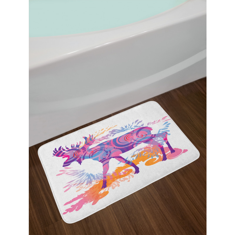 Trippy Vivid Deer Bath Mat