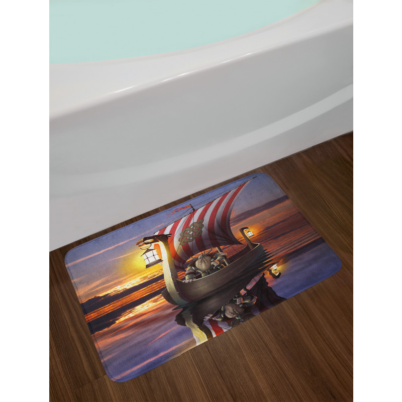 Barbarian Warrior Print Bath Mat