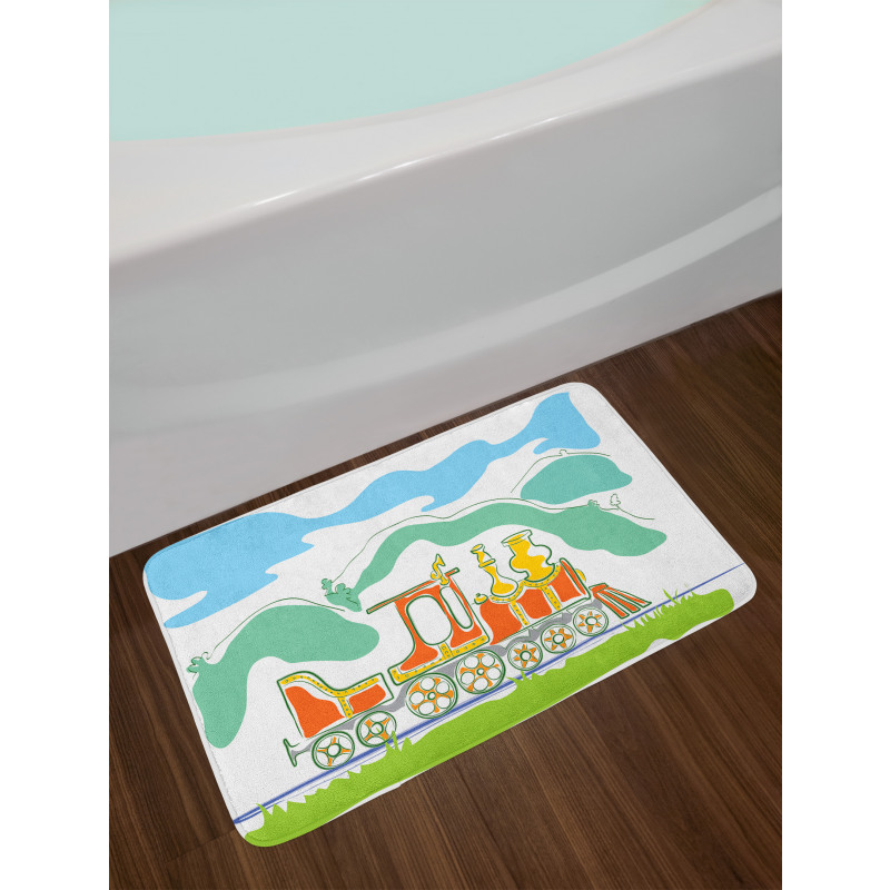 Small Old Train Bath Mat