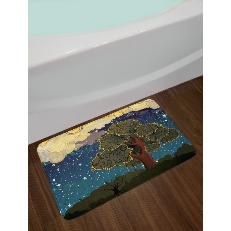 Vİbrant Starry Night Bath Mat