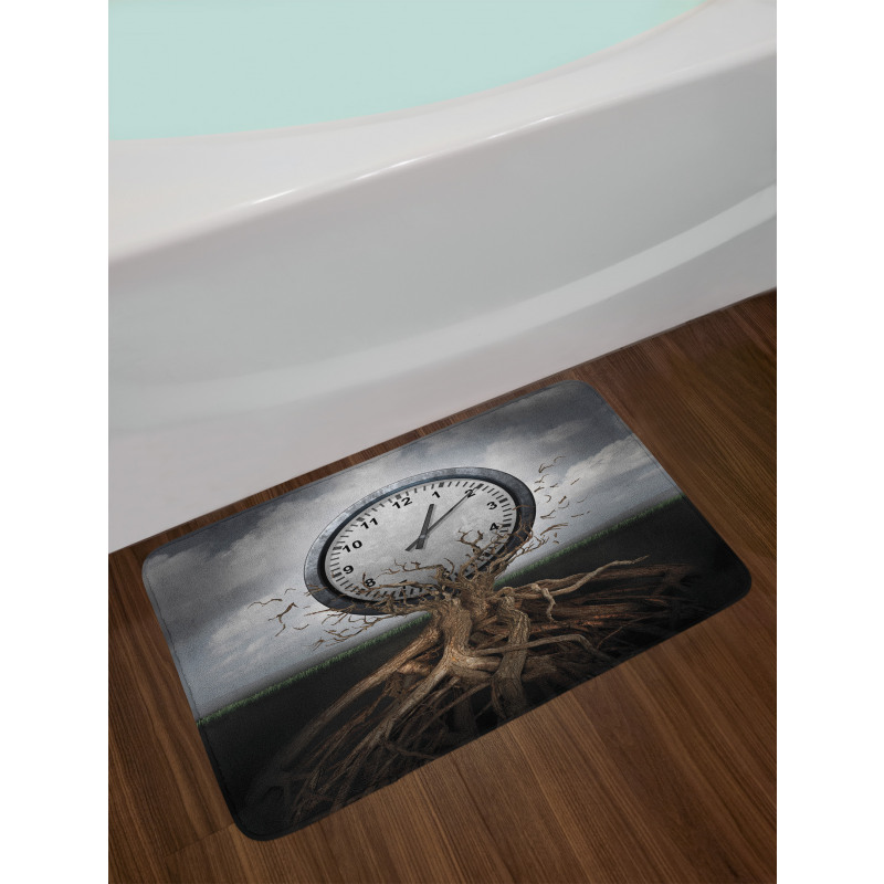 Clock Surrealist Bath Mat