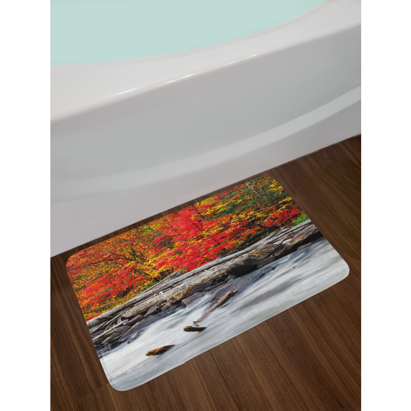 Fall Forest Driftwood Bath Mat