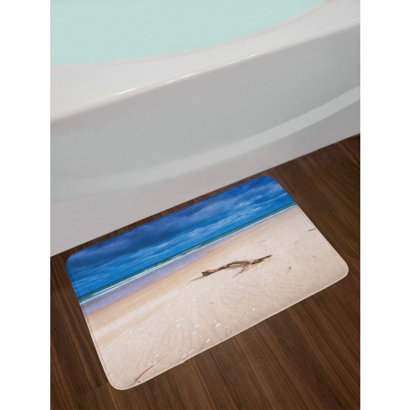 Deserted Sandy Beach Bath Mat