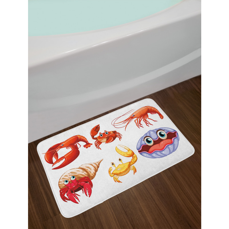 Crab Hermit Crab Lobster Bath Mat