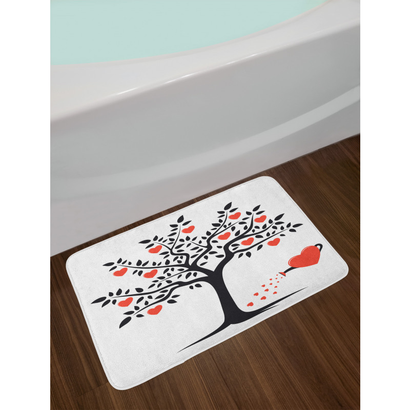 Romantic Love Tree Bath Mat