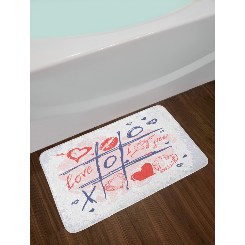 Xoxo Game with Lips Bath Mat