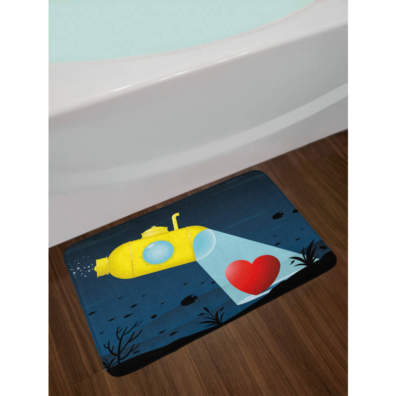 Ocean Heart Bath Mat