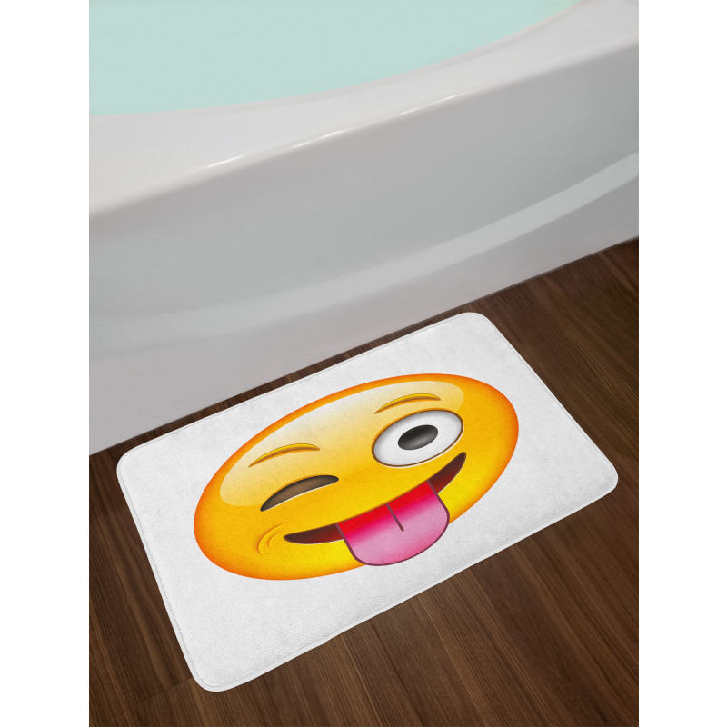 Cartoon Romantic Smiley Bath Mat