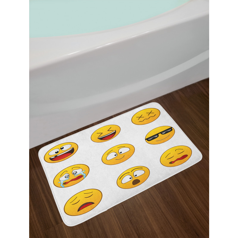 Furious Sad Expressions Bath Mat