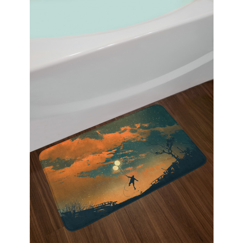 Starry Night Sky Fun Bath Mat