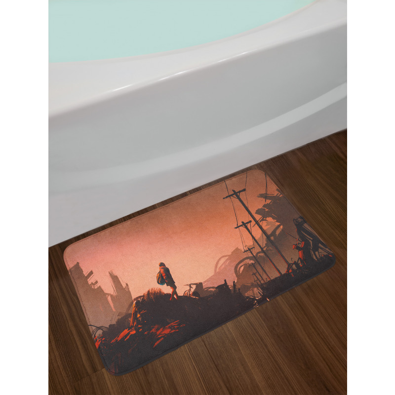 City Scene Abandoned Bath Mat