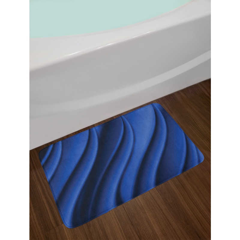 Digital Ocean Waves Bath Mat