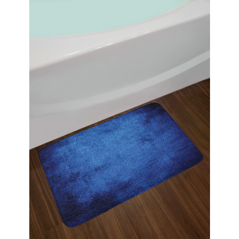 Dark Blue Contemporary Bath Mat