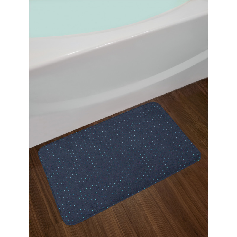 Blue Dots Retro Style Bath Mat