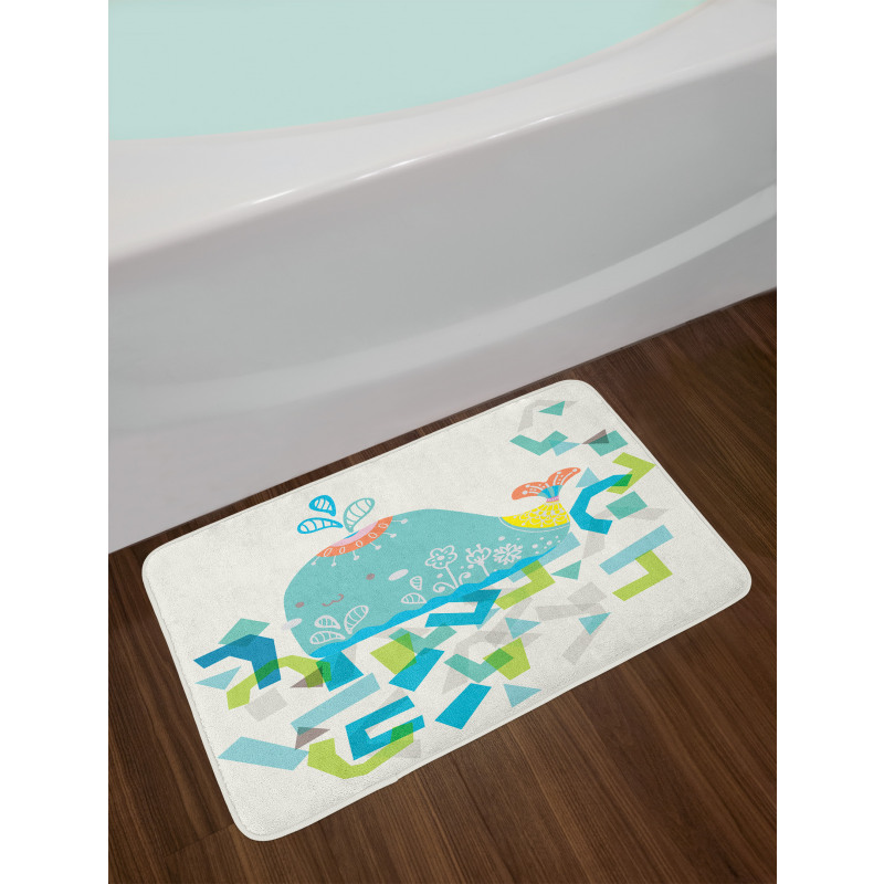 Smile Whale Cartoon Bath Mat