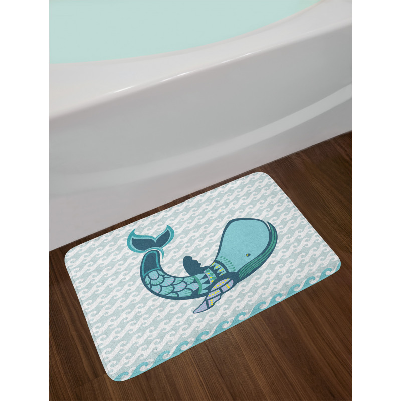 Happy Smiley Whale Bath Mat