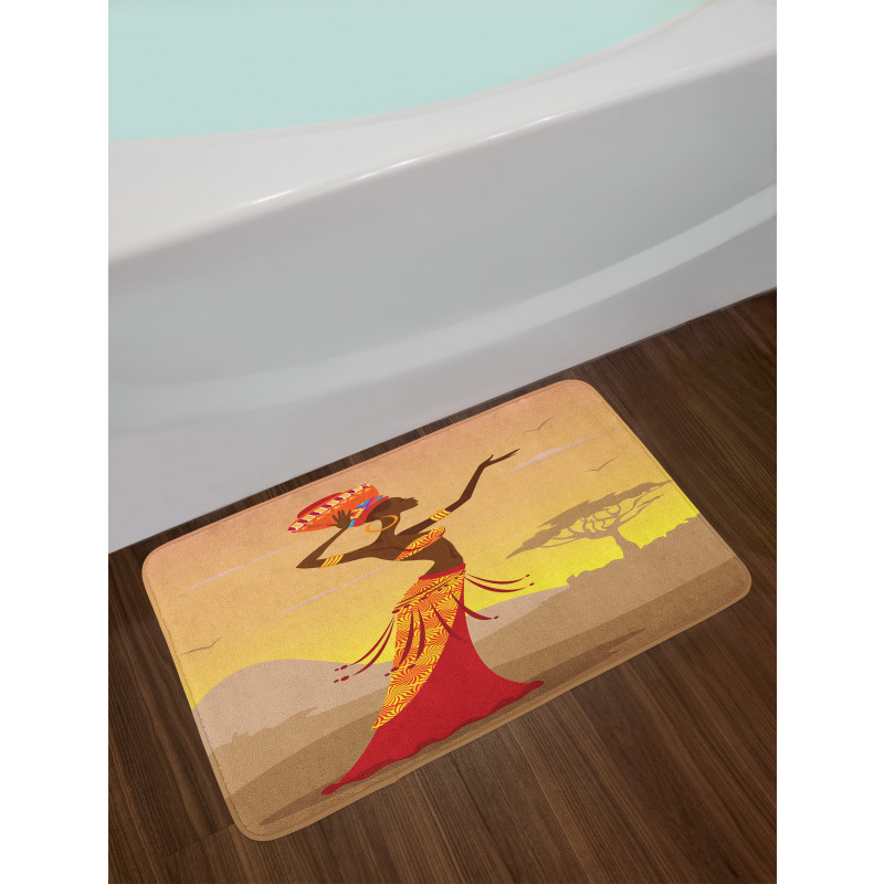 Desert Gulls Folkloric Bath Mat