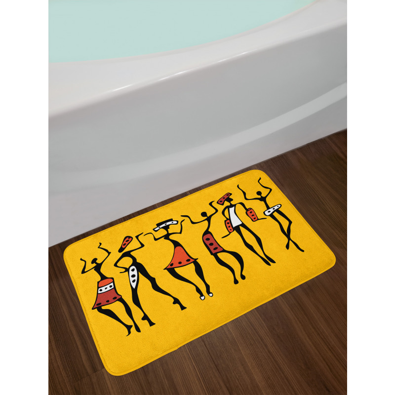 Sketchy Graphical Dancer Bath Mat