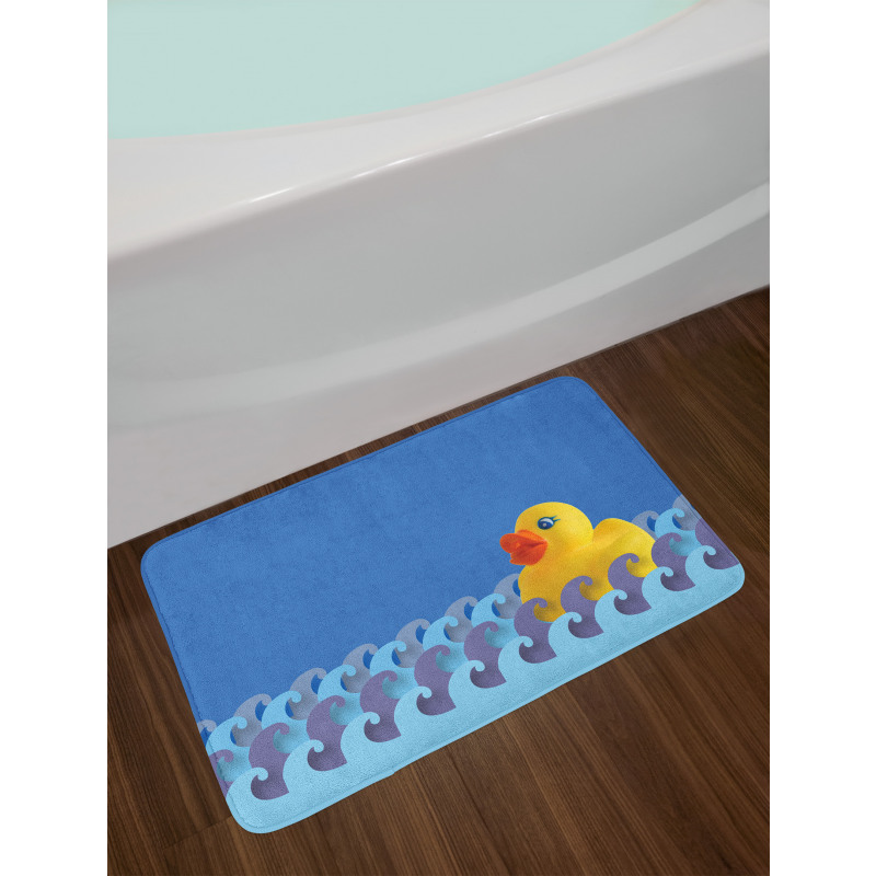 Floating Duck Waves Bath Mat
