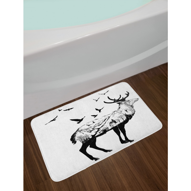 Mountain and Cottage Bath Mat