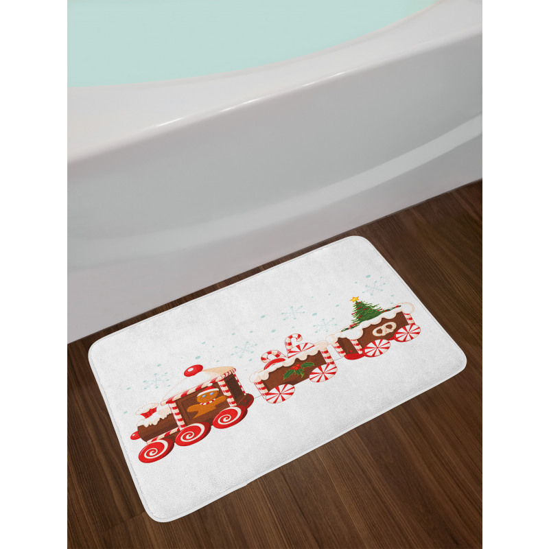 Gingerbread Train Bath Mat