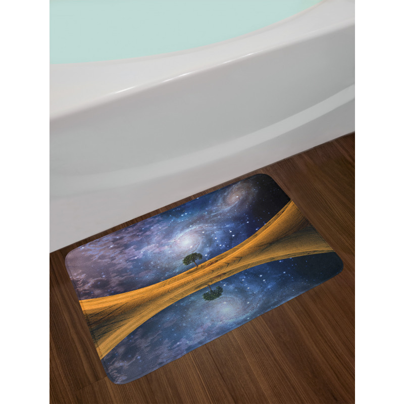 Galaxy with Star Meteors Bath Mat