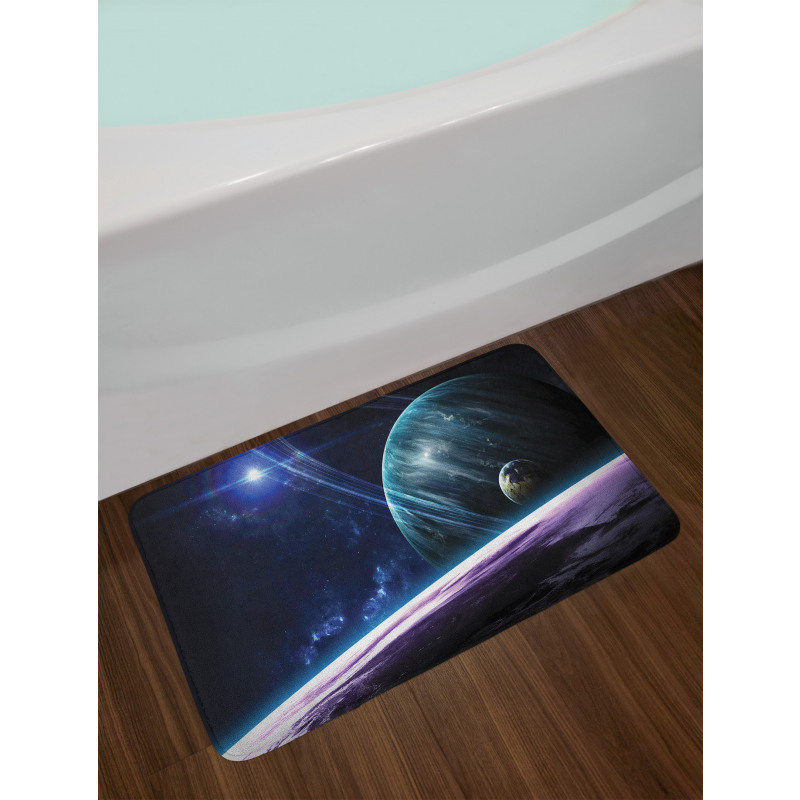 Universe with Planets Bath Mat