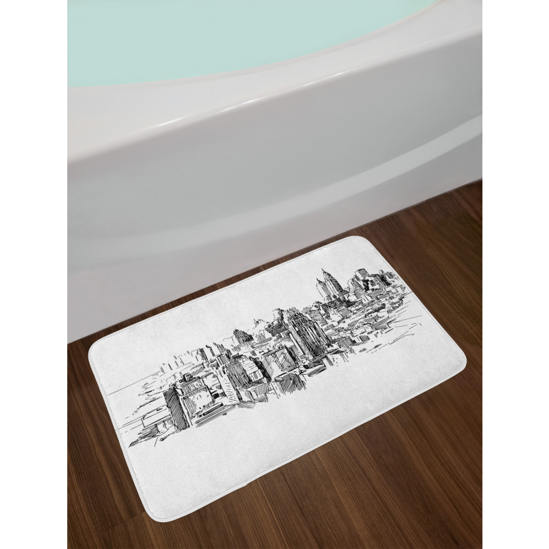 NYC Historical Sketch Bath Mat